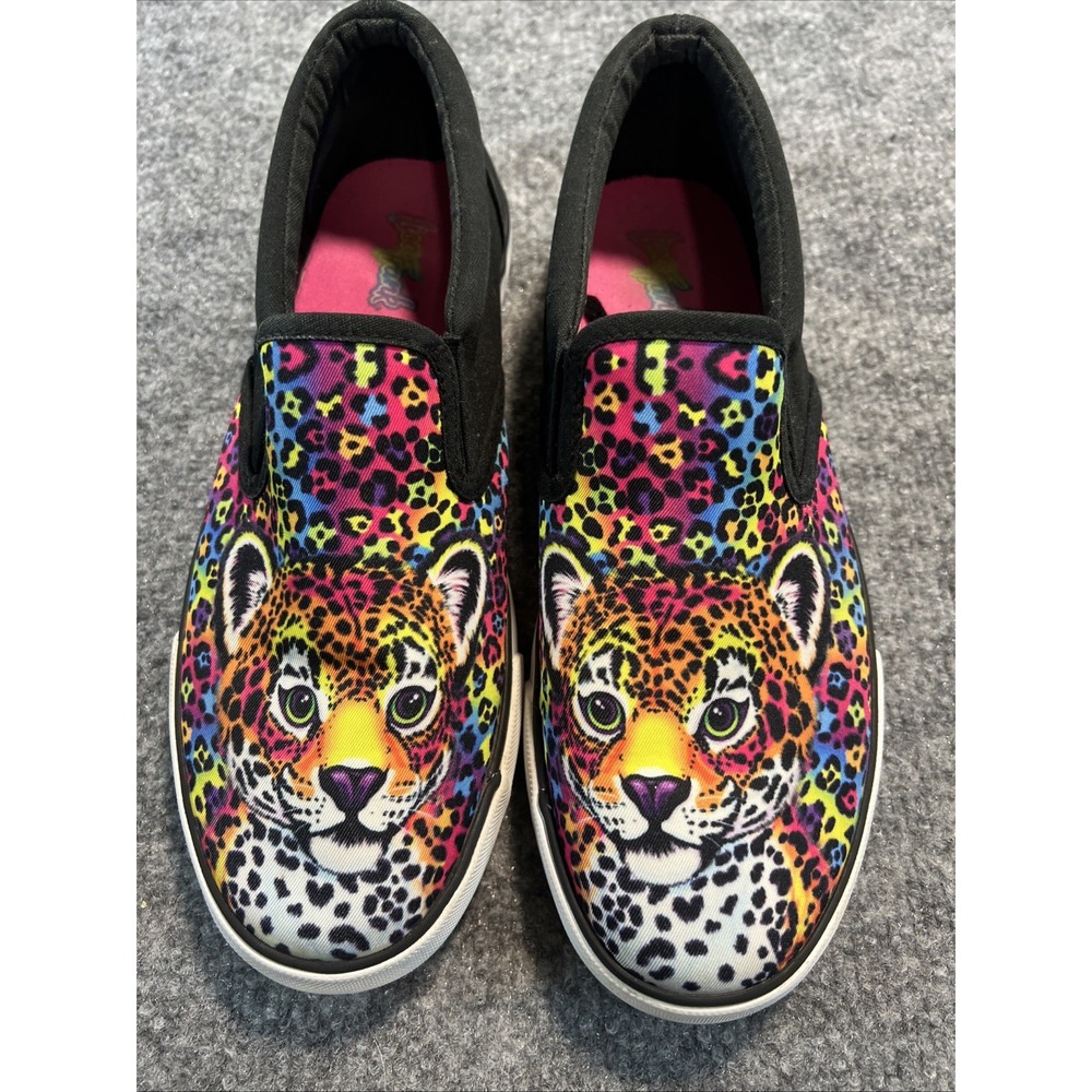 Lisa Frank Hunter the Leopard Slip-On Canvas Sneakers Shoes Women's Size 10M